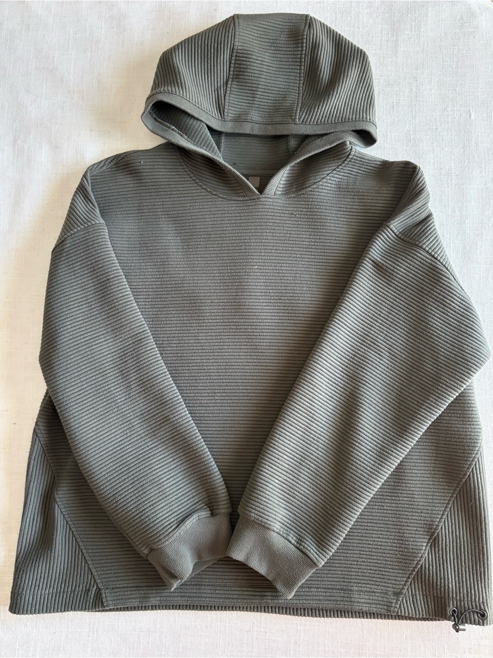 Women’s Ribbed Hoodie Sweatshirt - green
